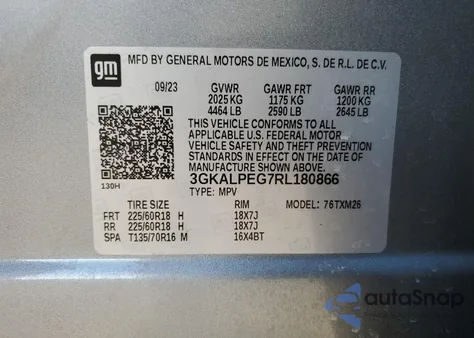 2024 GMC Terrain Slt z USA, uszkodzony, nr VIN 3GKALPEG7RL180866